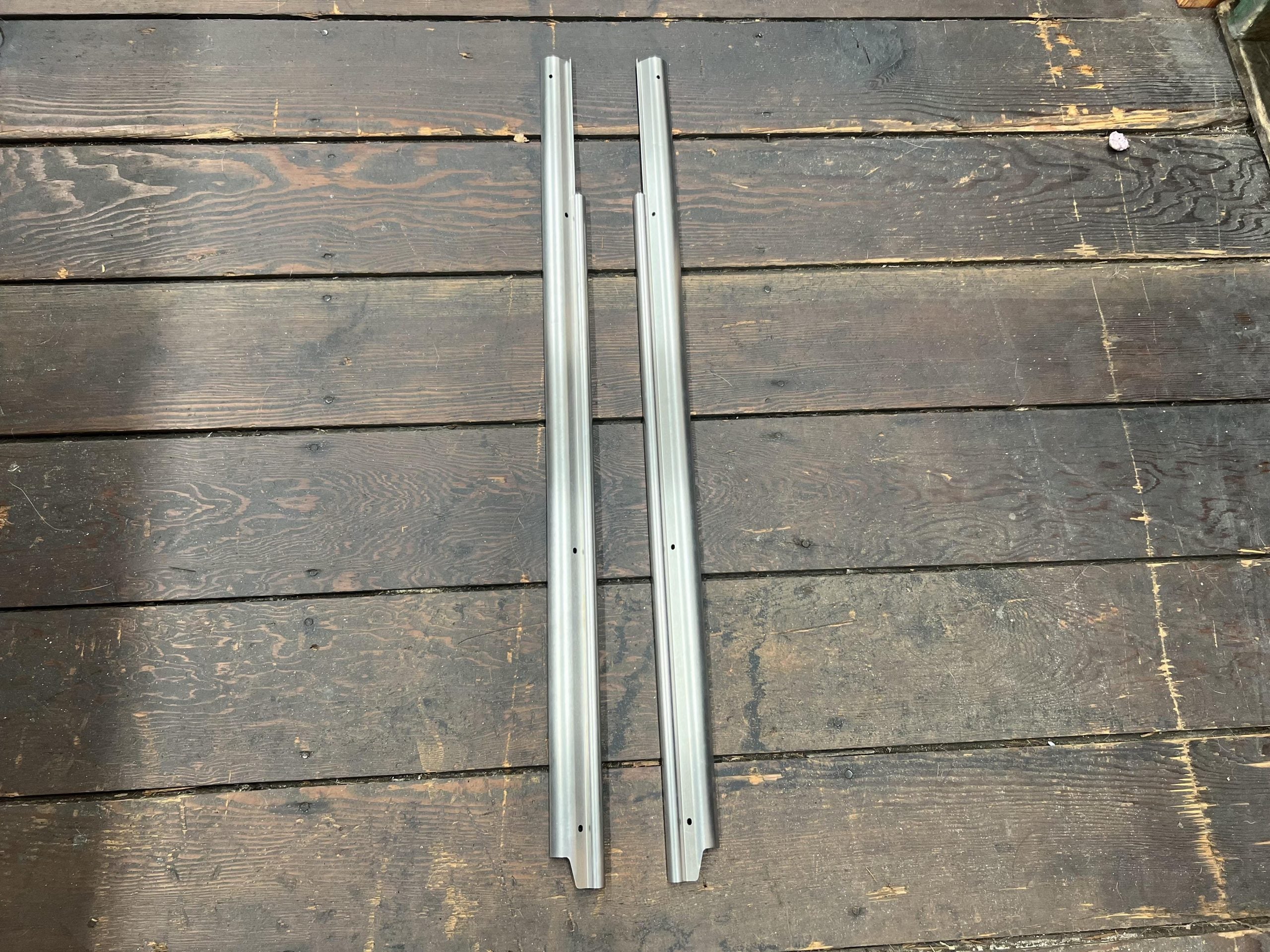280Z Inner Scuff Plates, raw aluminum