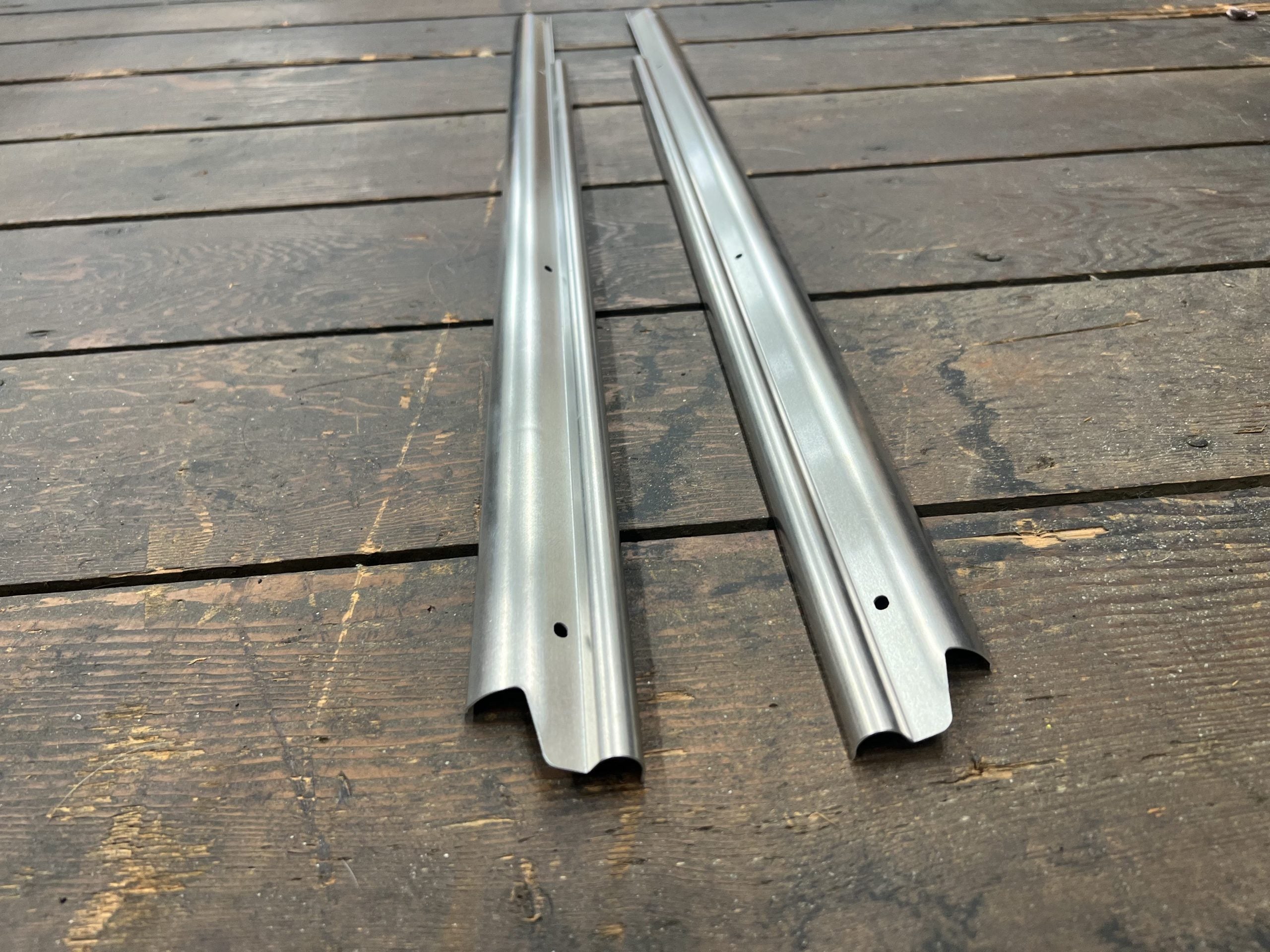 280Z Inner Scuff Plates, raw aluminum