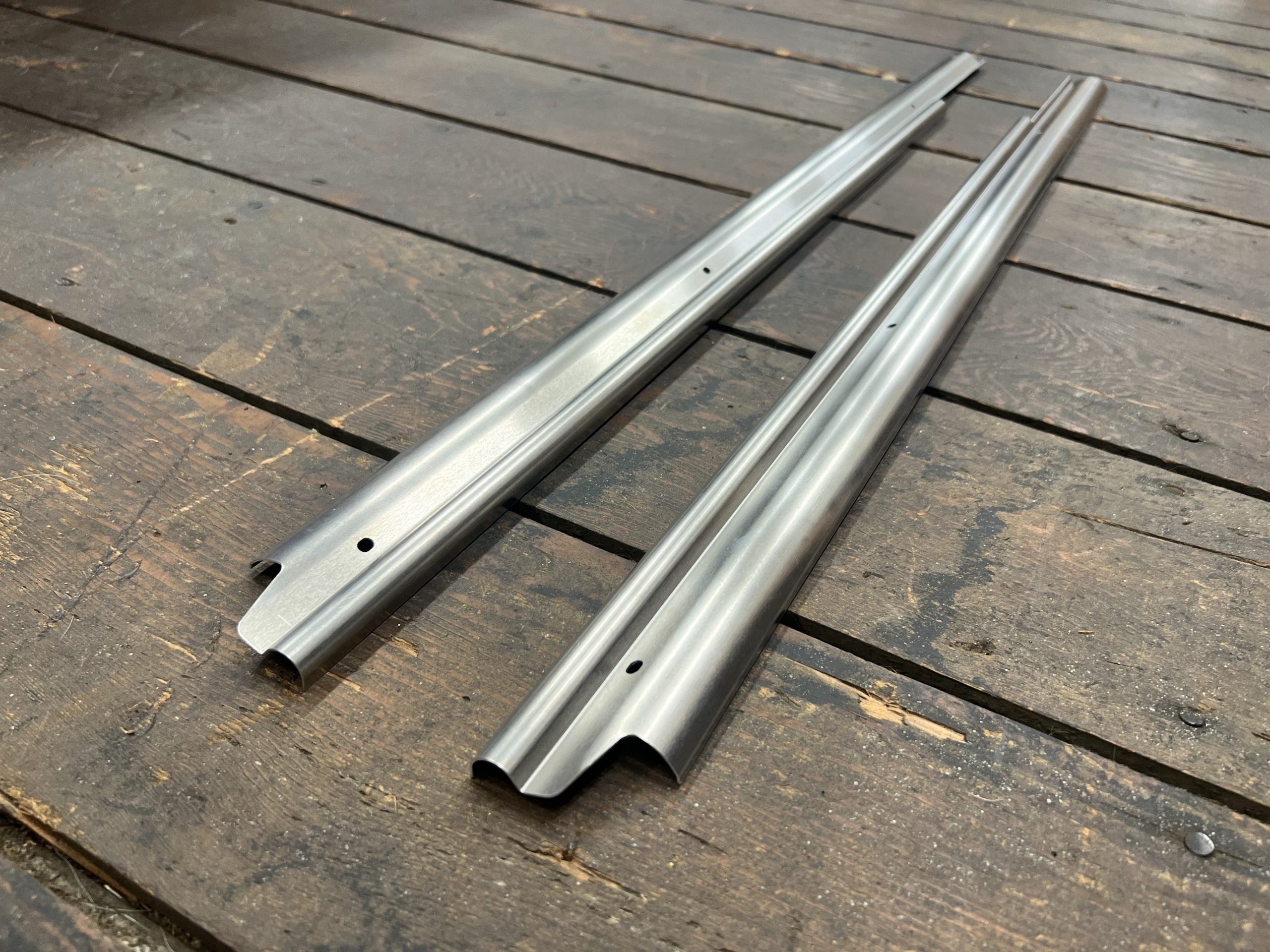 280Z Inner Scuff Plates, raw aluminum