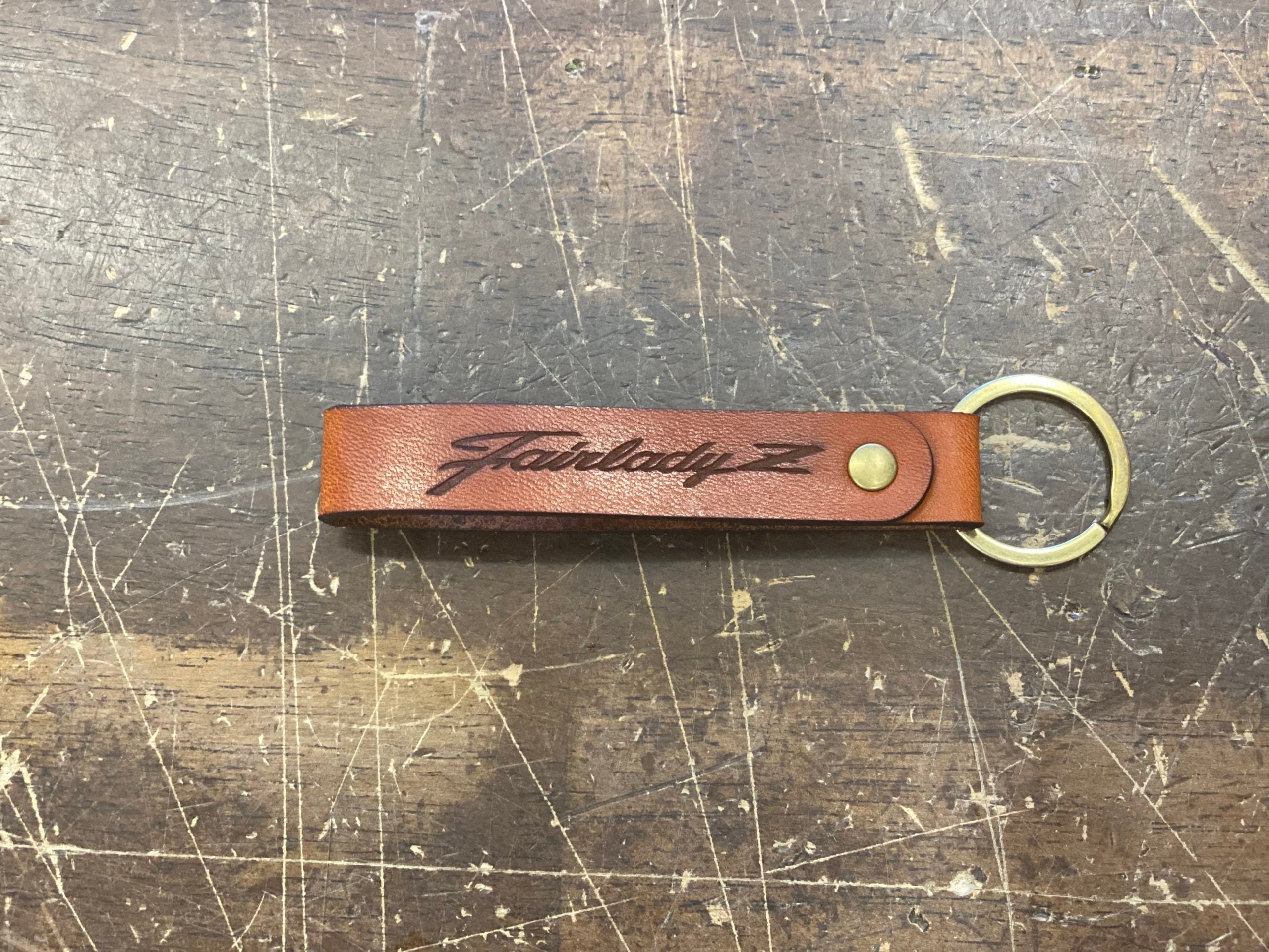 Leather Key Loop - Cognac