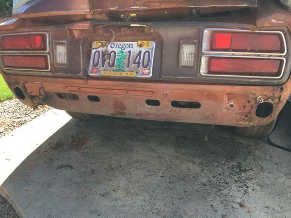 REAR BUMPER DELETE WELD-IN PLATES | DATSUN | 280Z