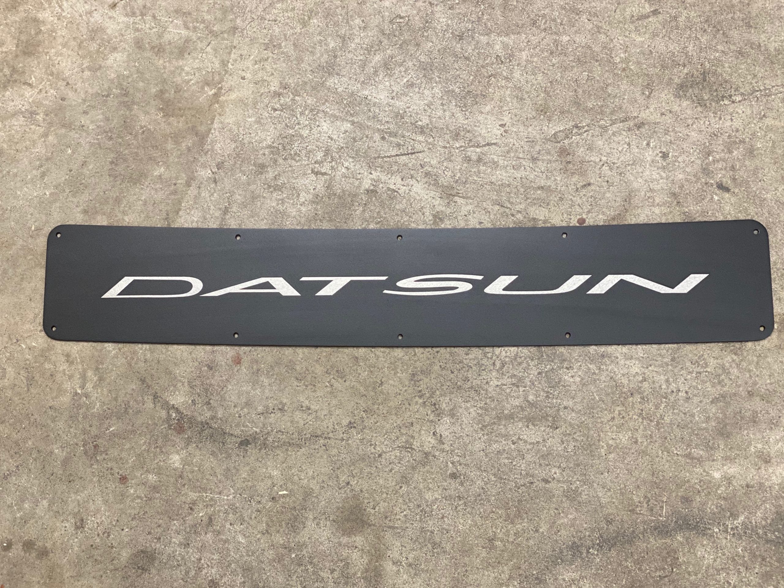 Deck Lid Plate - DATSUN engraving